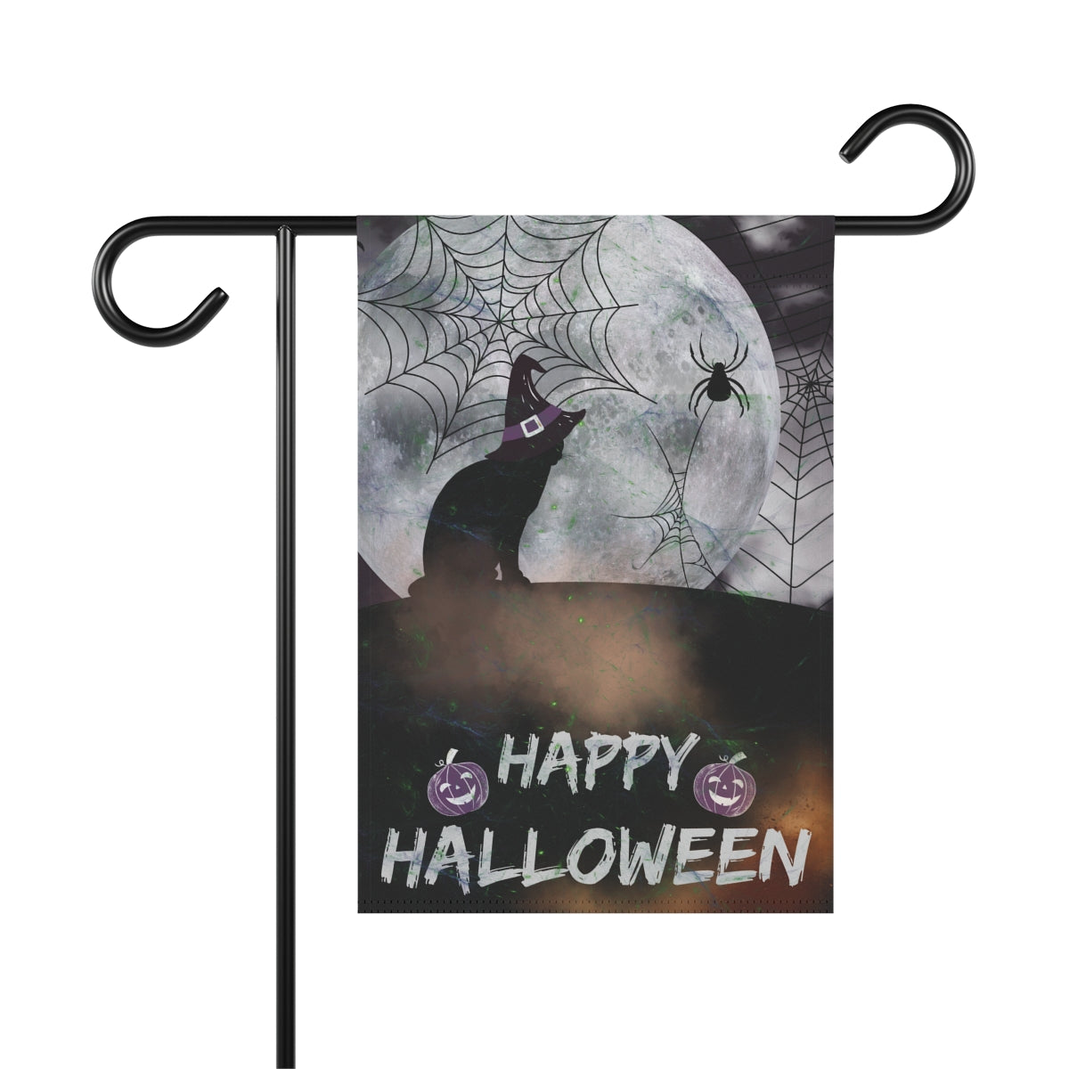 Black Cat Halloween Garden & House Banner