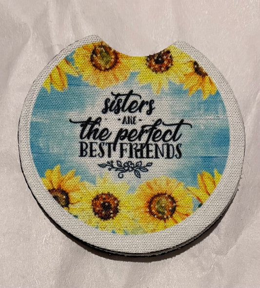 Sisters and Sunflowers coaster