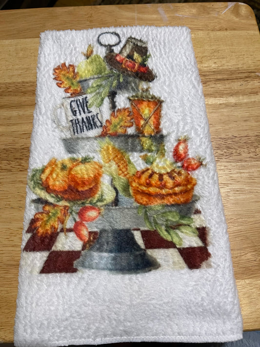 Thanksgiving 3 tiered Tea Towel